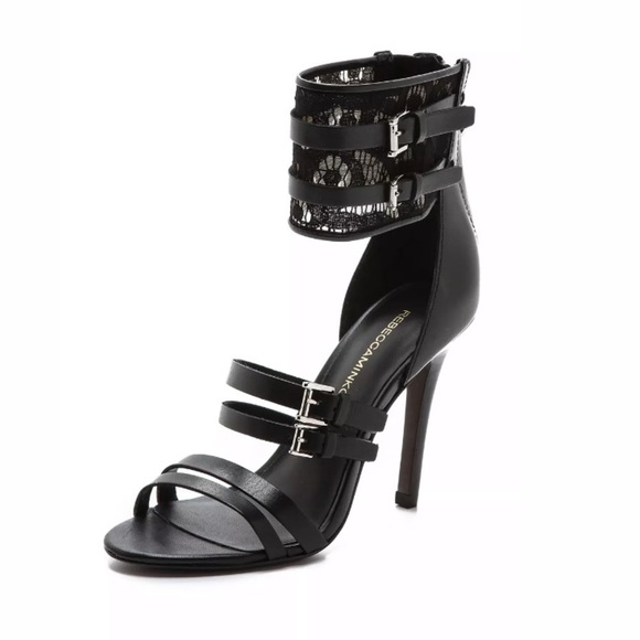 Rebecca Minkoff 8 Miller Ankle Cuff Lace Sandals - Picture 1 of 8